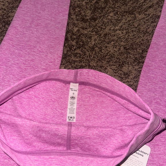 NWT ALO Yoga Alosoft High Waist Flow Legging S Pink Lavender Heather - Picture 5 of 5